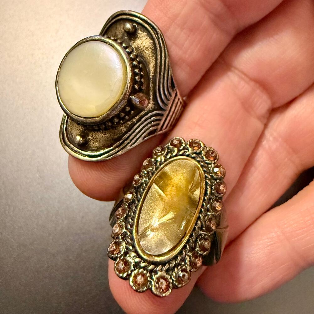 Two Ornate Statement Cocktail Rings Lucky Brand & Unbranded